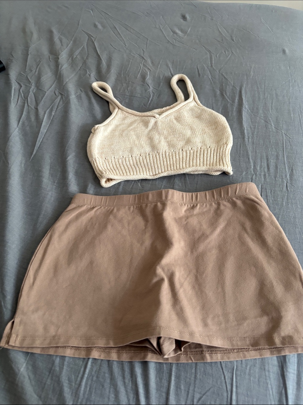 Urban Outfitters Beige Knit Cropped Tank - Picture 2 of 4